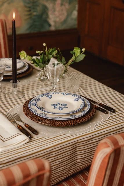 Colorful table pieces arranged for everyday dining