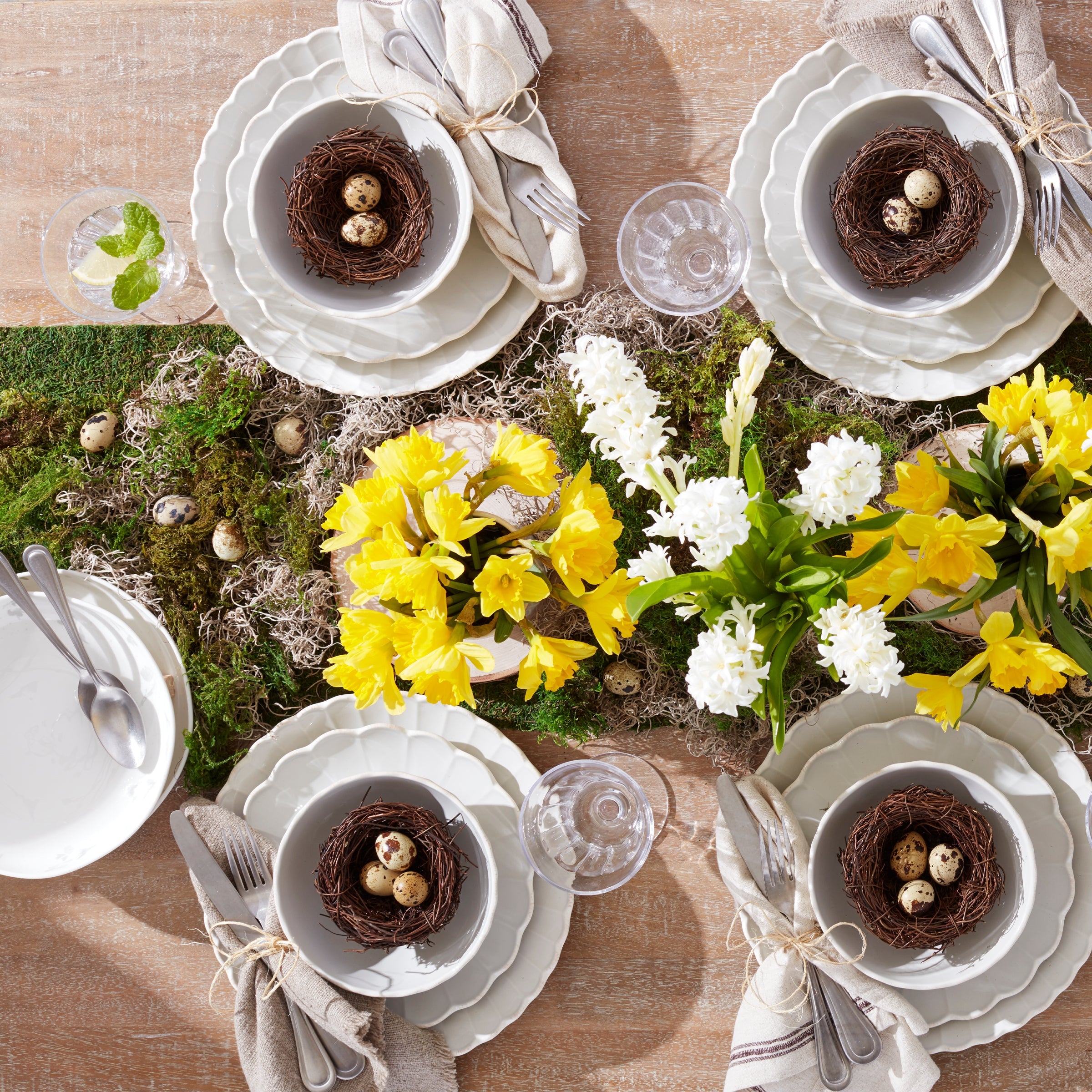 White Scalloped Stoneware Dinnerware Set, 12-Piece - Image 9