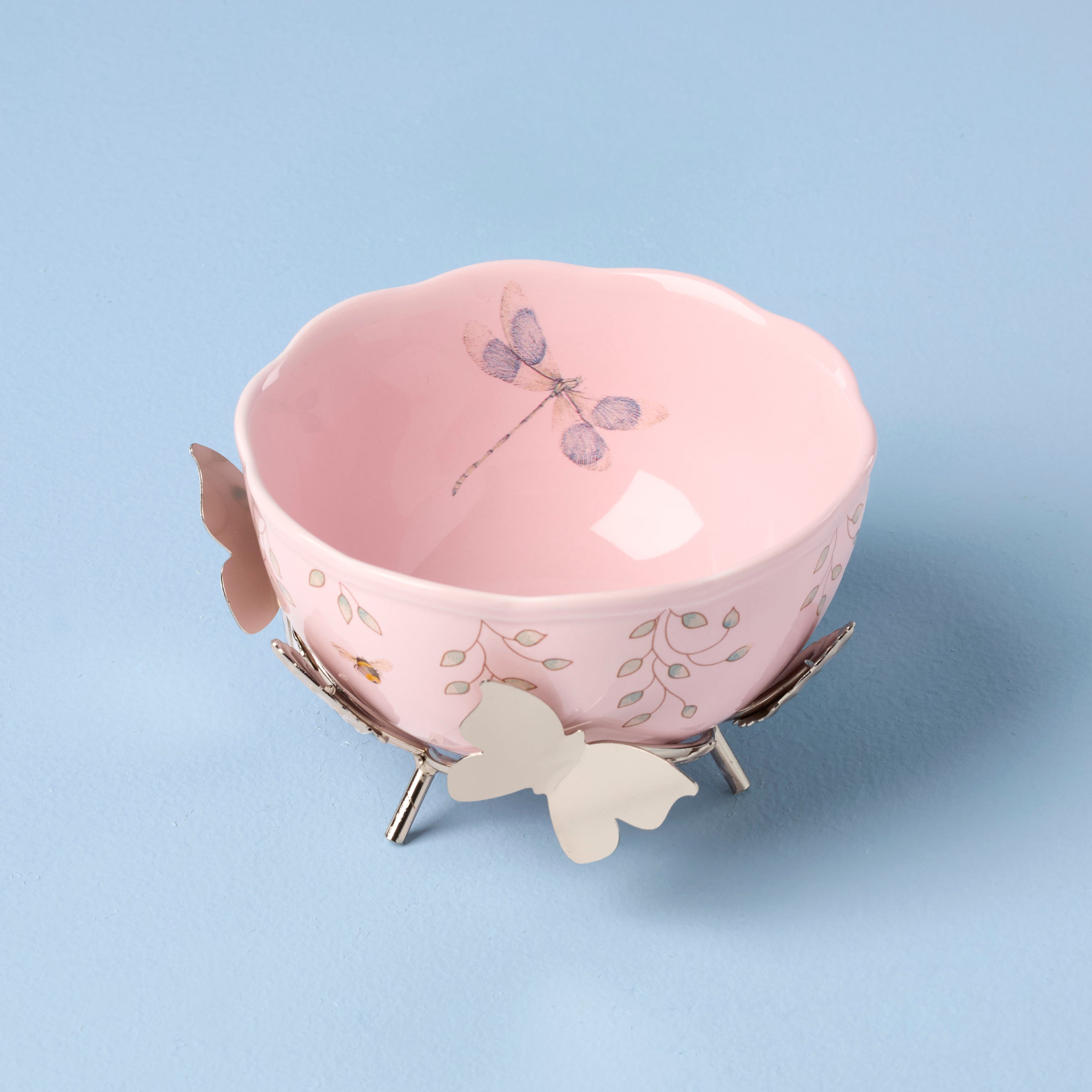Mini Floral Display Bowl with Metal Stand - Image 2
