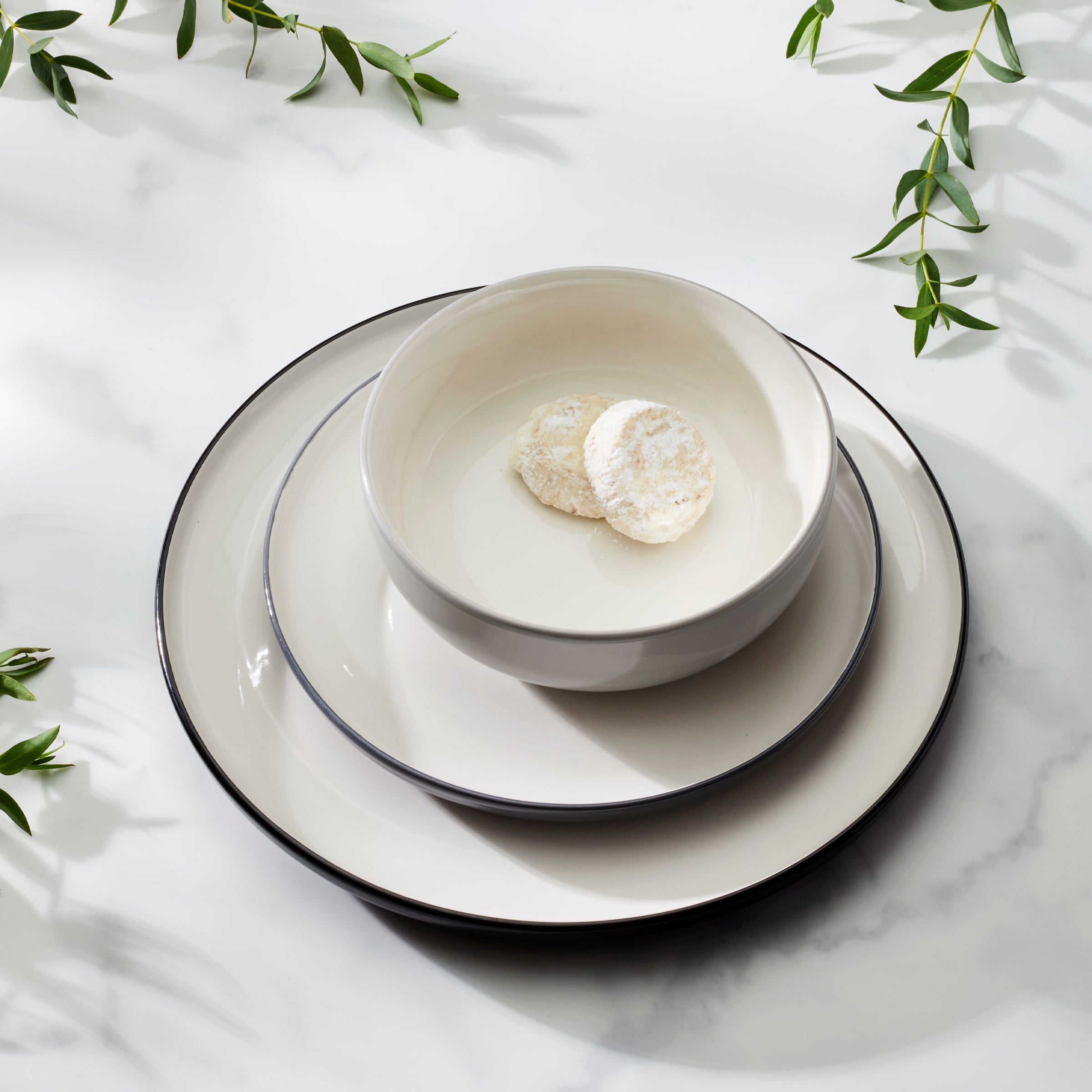 Pumice Ombre Porcelain Dinnerware Set, 12-Piece - Image 15