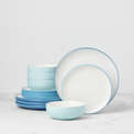 Turquoise Ombre Porcelain Dinnerware Set, 12-Piece