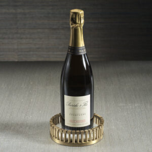 Sculptural Metal and Marble Bottle Coaster